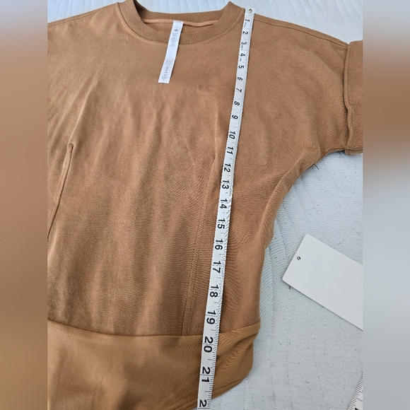 NWT Lululemon Heavyweight Cotton T-Shirt Bodysuit Back Cutout Camel Size S - Picture 13 of 15